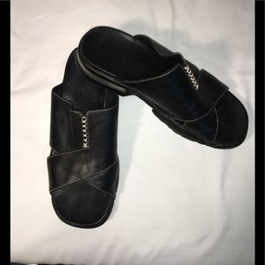 Cole Haan Black Leather Dress Slide Sandal. 9.5B  Like New